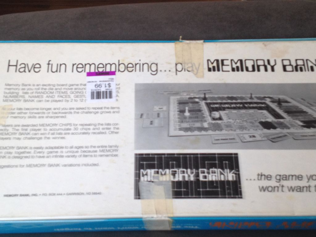 Memory Bank  (2-12) board game collectible - Main Image 2