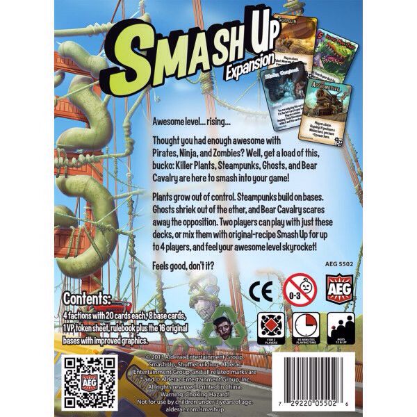 Smash Up: Awesome Level 9000  (2-4) board game collectible - Main Image 2