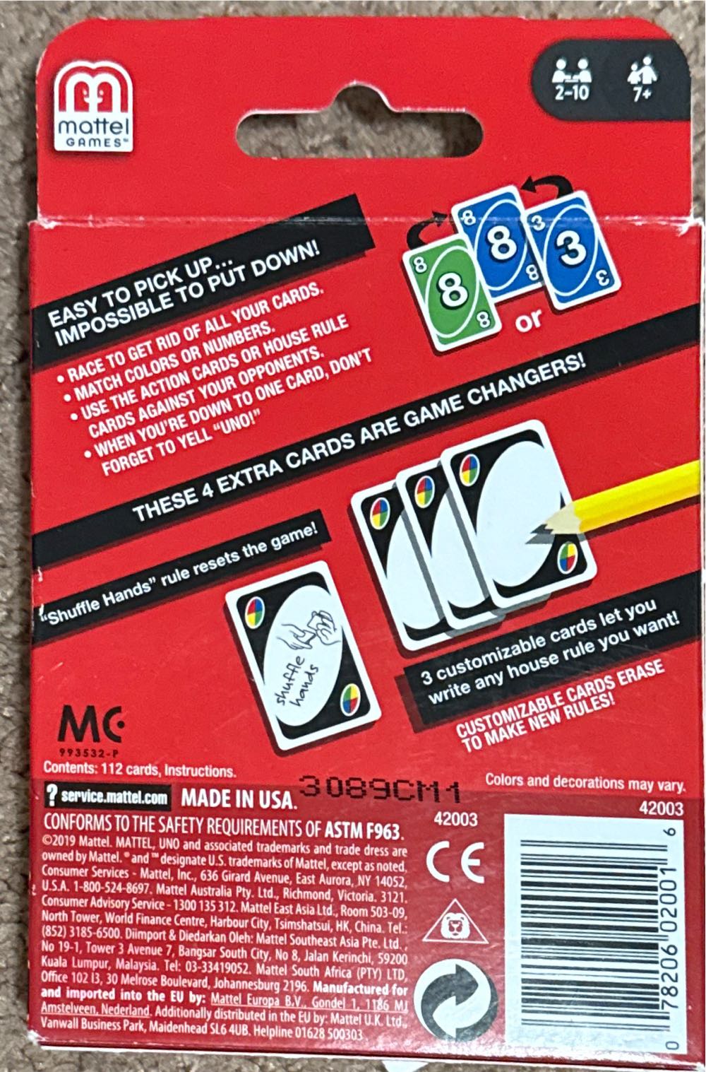UNO  (2-10) board game collectible [Barcode 6935912711048] - Main Image 2