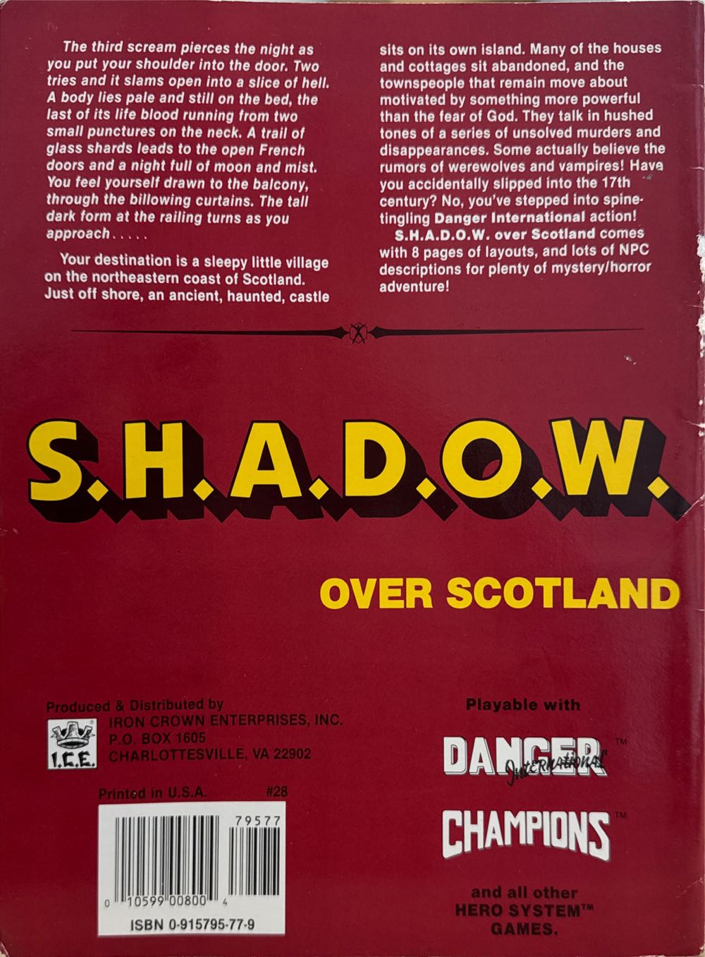 S.H.A.D.O.W. Over Scotland  board game collectible [Barcode 010599008004] - Main Image 2