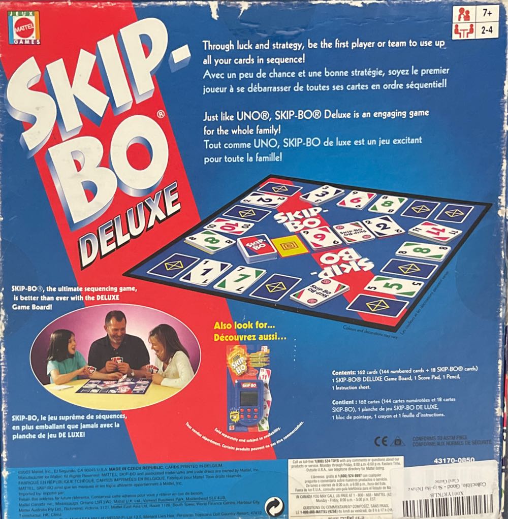 Skip-bo Deluxe Celebrating 40 Years  (2-4) board game collectible - Main Image 2