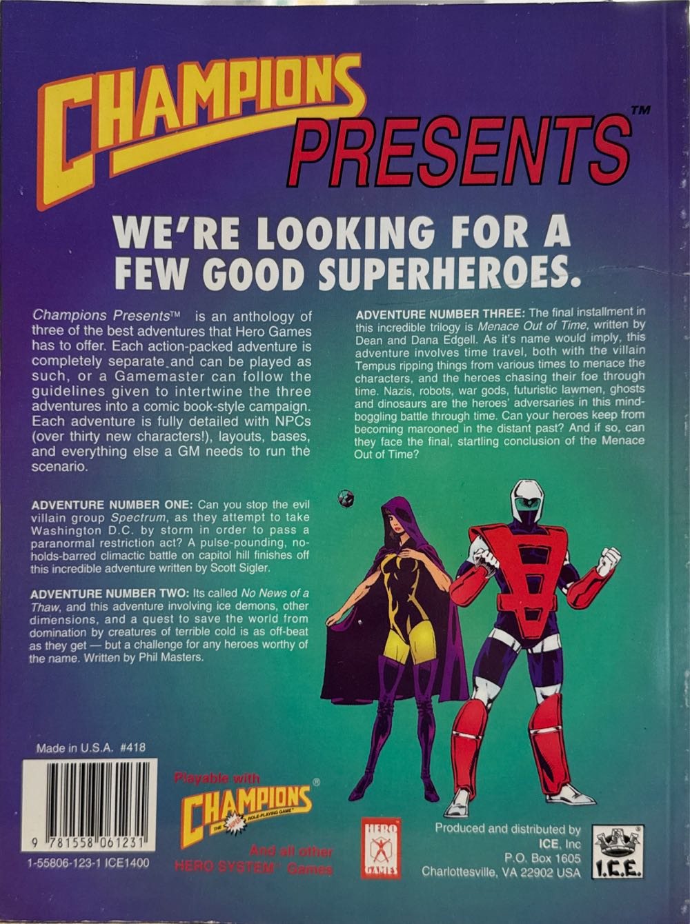 Champions Presents  board game collectible [Barcode 9781558061231] - Main Image 2