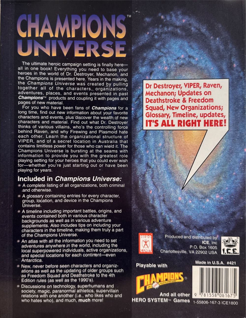 Champions Universe  board game collectible [Barcode 9781558061675] - Main Image 2