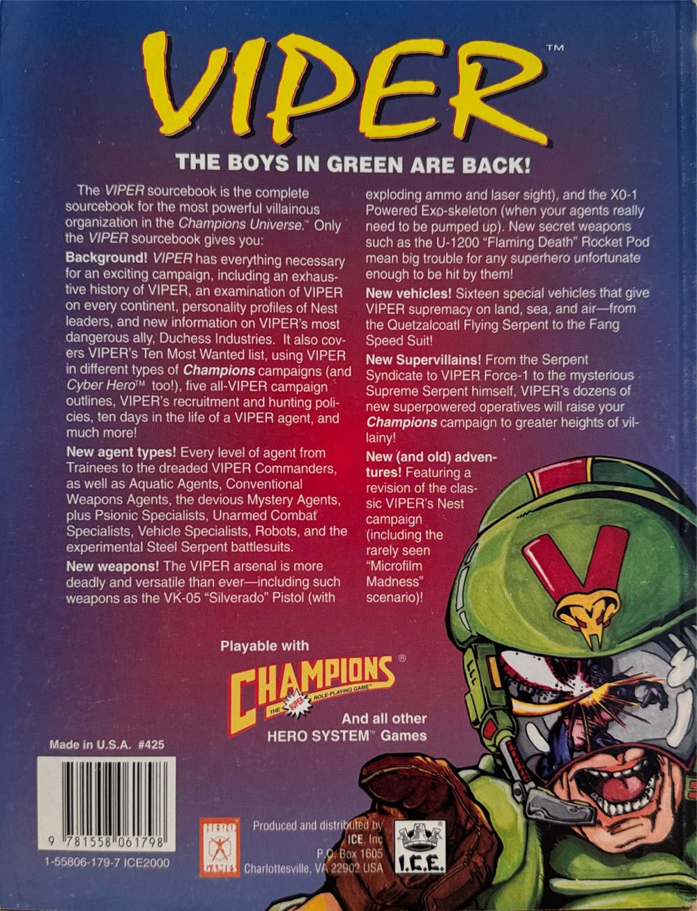 Viper  board game collectible [Barcode 9781558061798] - Main Image 2