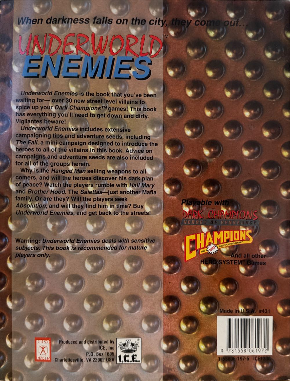 Underworld Enemies  board game collectible [Barcode 9781558061972] - Main Image 2