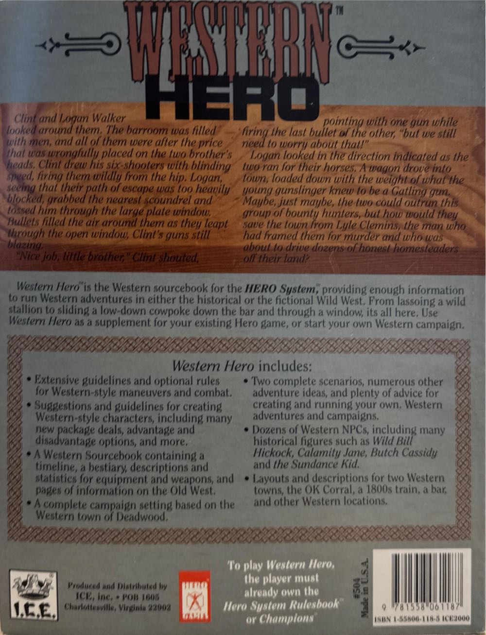 Western Hero  board game collectible [Barcode 9781558061187] - Main Image 2