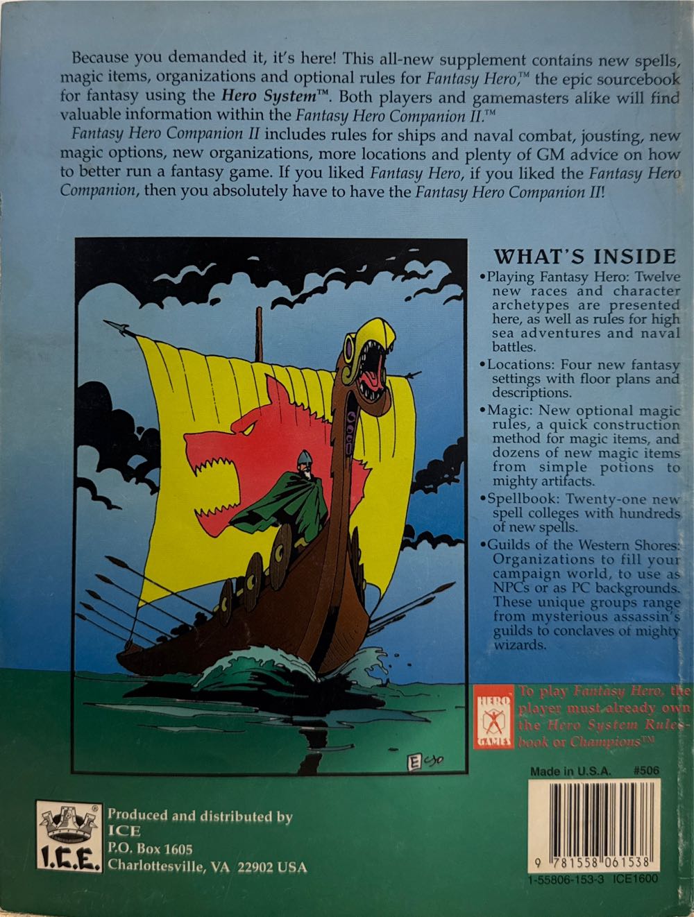 Fantasy Hero: Companion II  board game collectible [Barcode 9781558061538] - Main Image 2