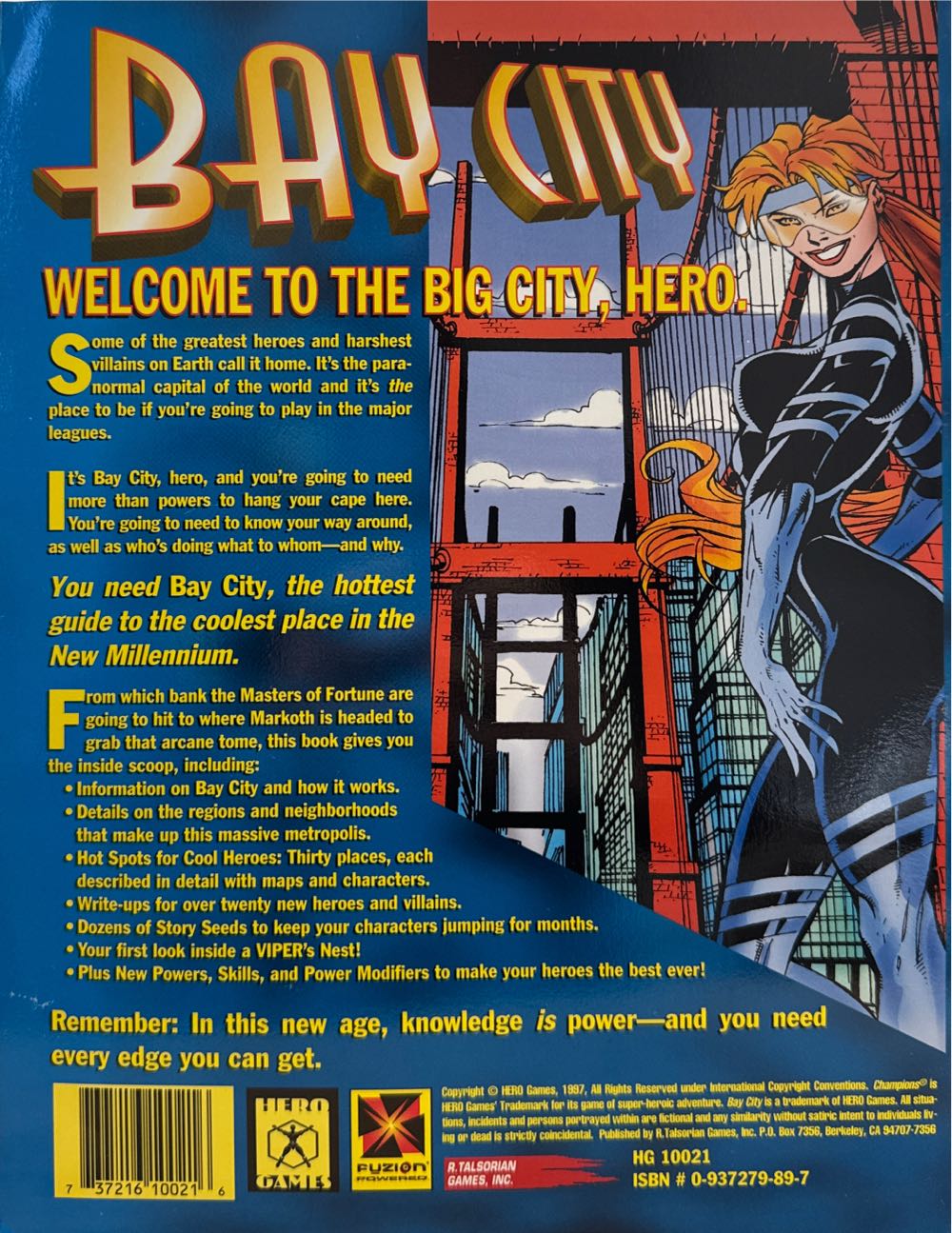 Champions: New Millenium - Bay City  board game collectible [Barcode 737216100216] - Main Image 2