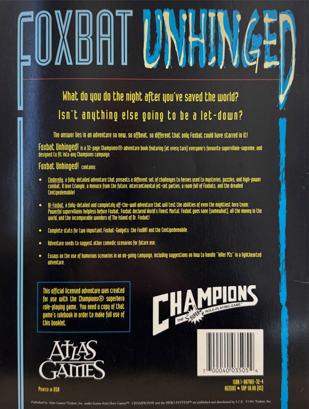 Foxbat Unhinged  board game collectible [Barcode 700040035054] - Main Image 2