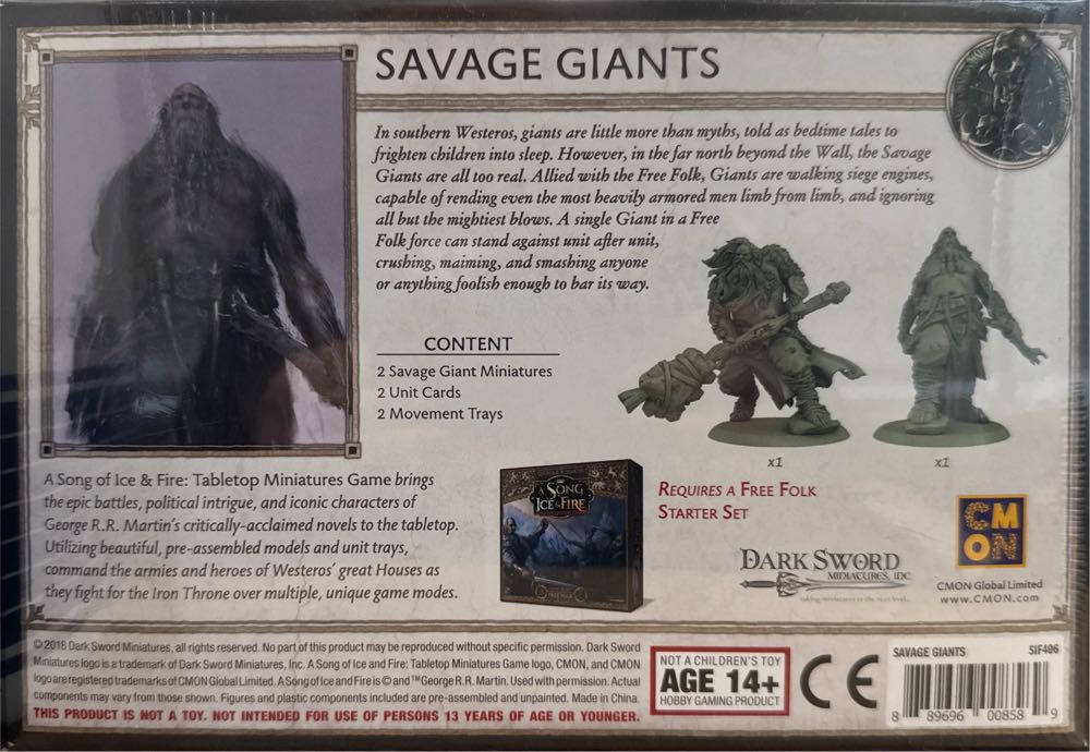 A Song Of Ice And Fire: Savage Giants  board game collectible [Barcode 889696008589] - Main Image 2
