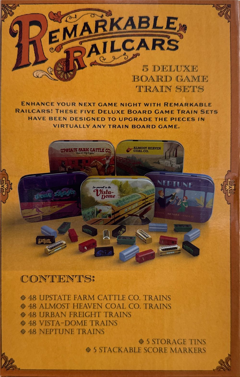 Remarkable Railcars: Deluxe Train Set  board game collectible [Barcode 1981681987806] - Main Image 2