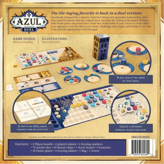 Azul: Duel  (2) board game collectible [Barcode 826956601609] - Main Image 2