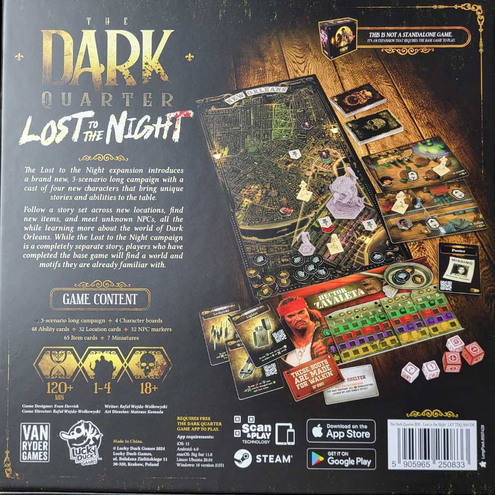The Dark Quarter: Lost to the Night  (1-4) board game collectible [Barcode 5905965250833] - Main Image 2