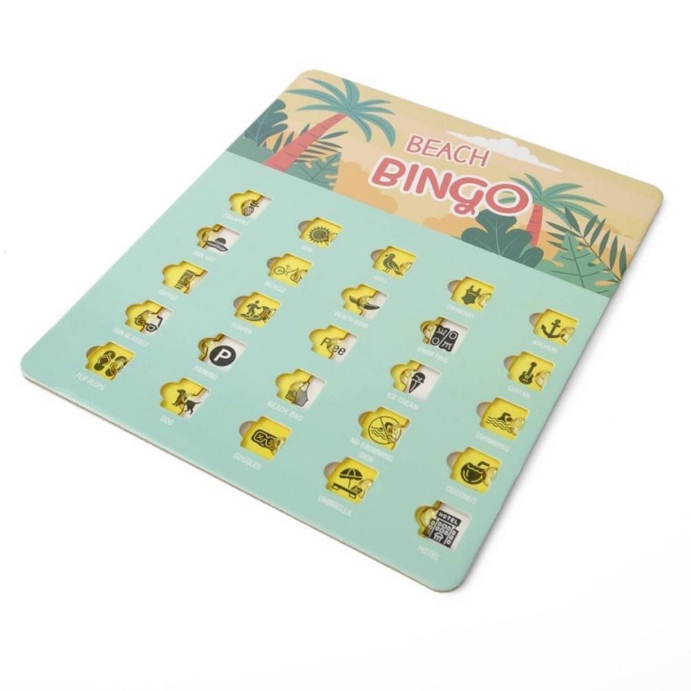 Travel Bingo: BEACH BINGO (Green)  (1-2) board game collectible [Barcode 886804174075] - Main Image 2
