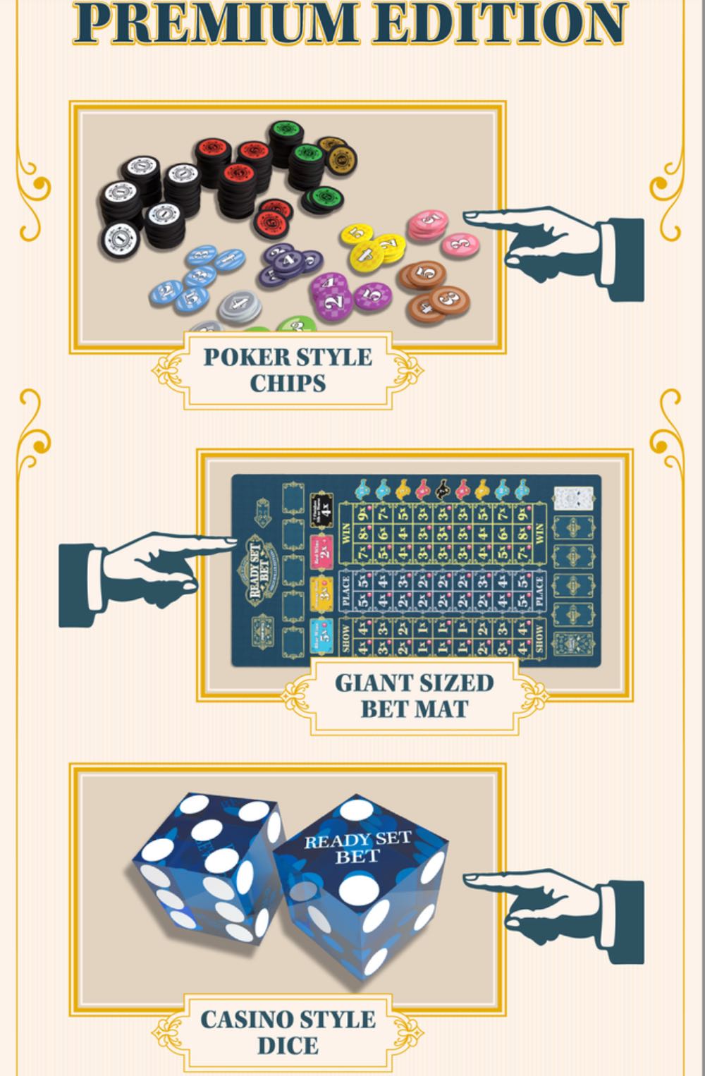 Ready Set Bet: High Roller Edition  (2-9) board game collectible [Barcode 729220010476] - Main Image 4