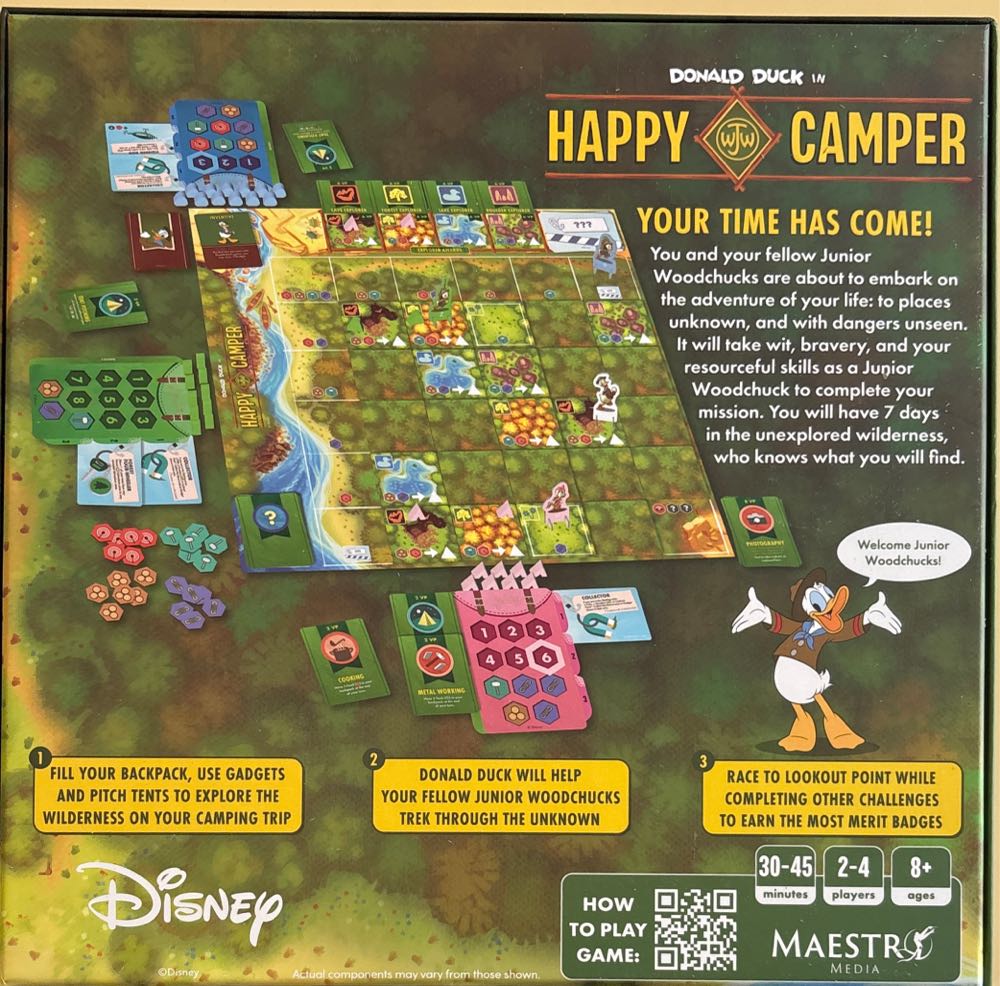Donald Duck In Happy Camper  (2-4) board game collectible [Barcode 810095332524] - Main Image 2