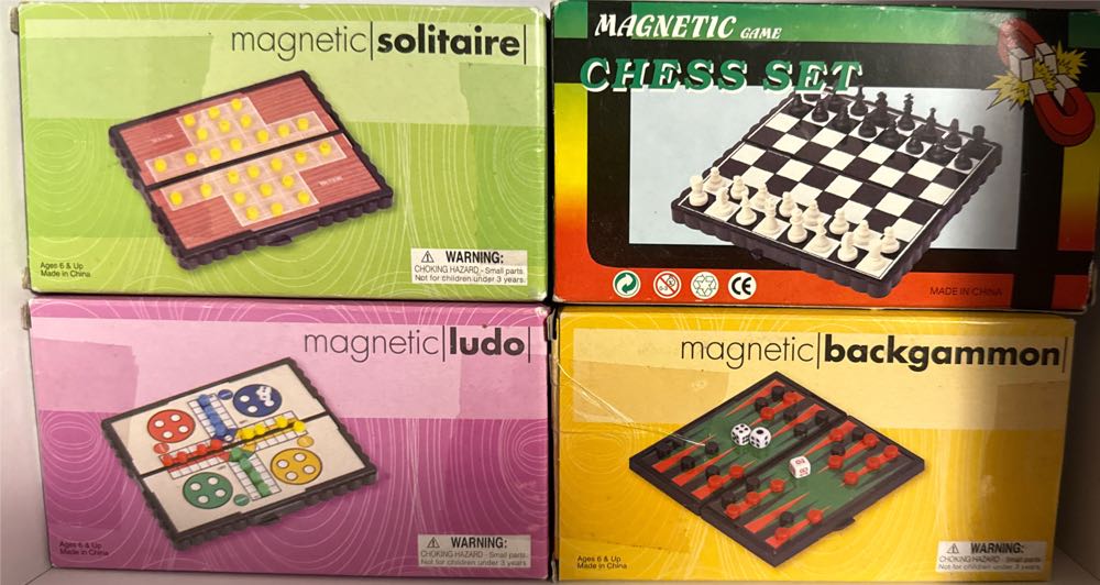 The Toy Network Magnetic Travel Mini Road Trip Checkers Auto Classic Pocket Backgammon Racing Space New Of Racer Size Venture Tic Tac Chinese Ludo Foldable For 5” Toe  board game collectible [Barcode 097138617613] - Main Image 2