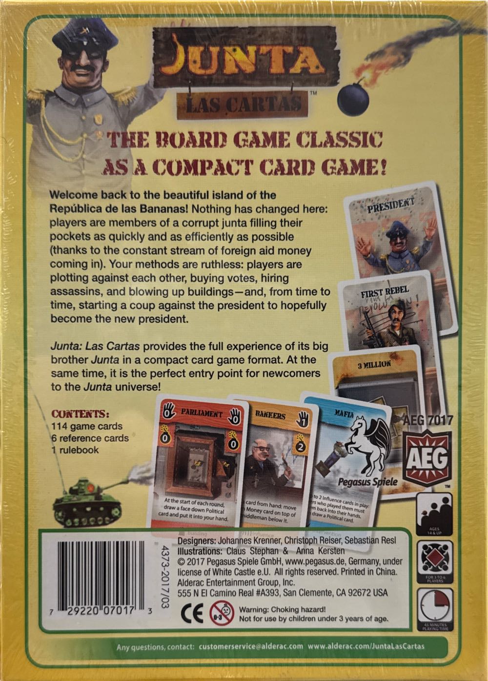 Junta: Las Cartas  (3-6) board game collectible [Barcode 729220070173] - Main Image 2