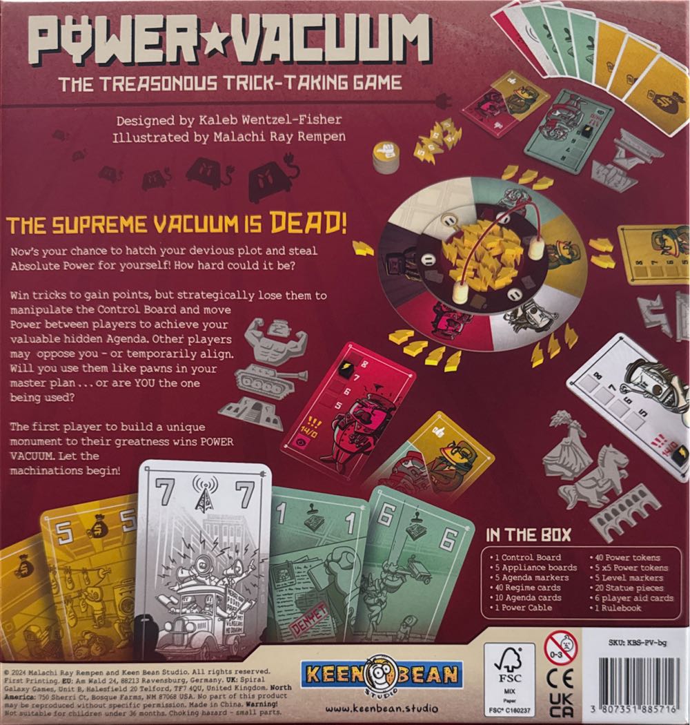 Power Vacuum  (1-5) board game collectible [Barcode 3807351885716] - Main Image 2