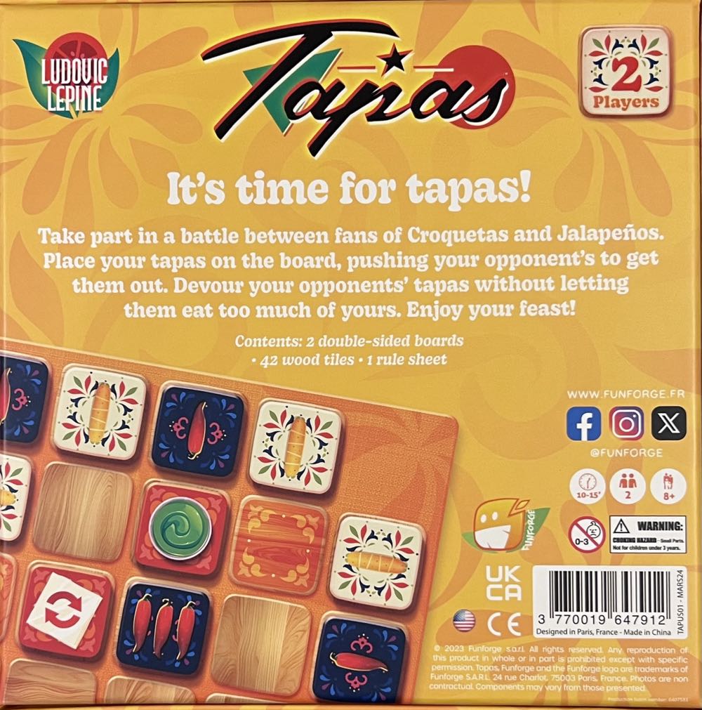 Tapas  (2) board game collectible [Barcode 3770019647912] - Main Image 2