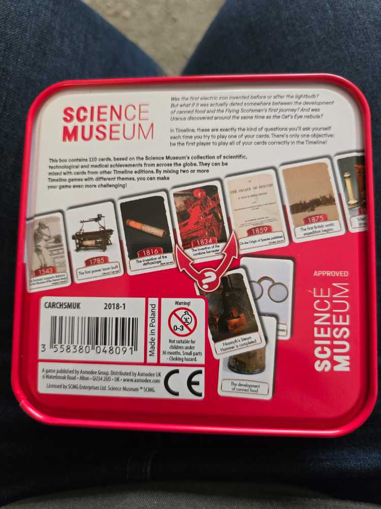 Timeline Science Museum Timeline: Jeux D’occasion  board game collectible [Barcode 3558380048091] - Main Image 2
