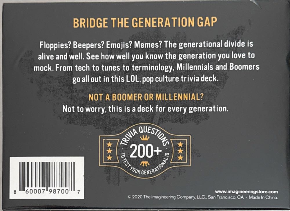 Millennials Vs Boomers  board game collectible [Barcode 860007987007] - Main Image 3
