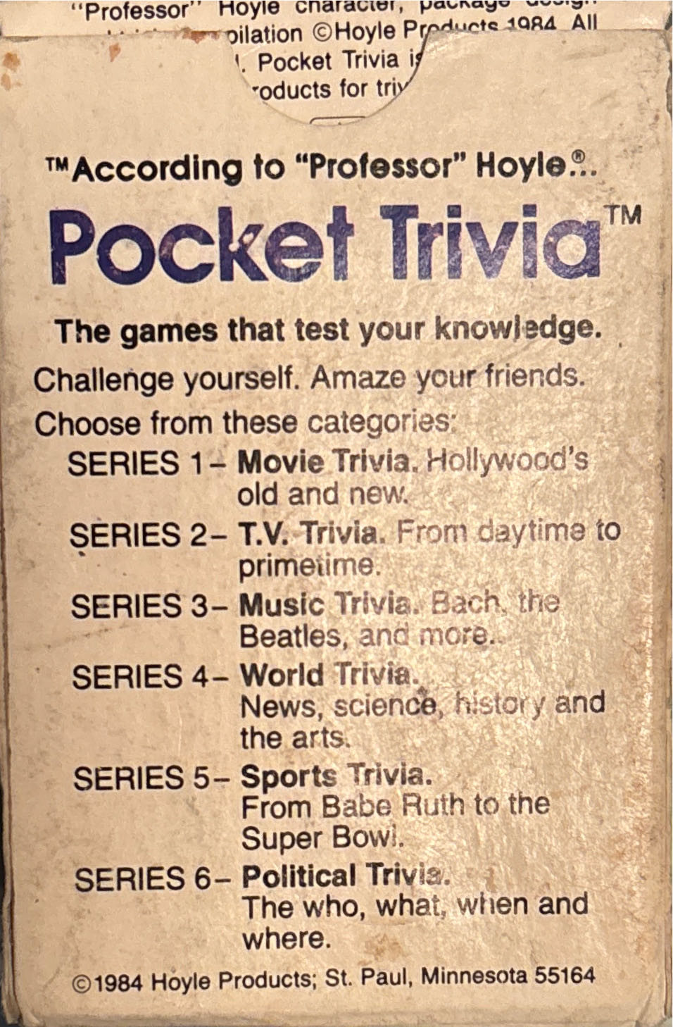 Political Trivia Game  board game collectible - Main Image 2