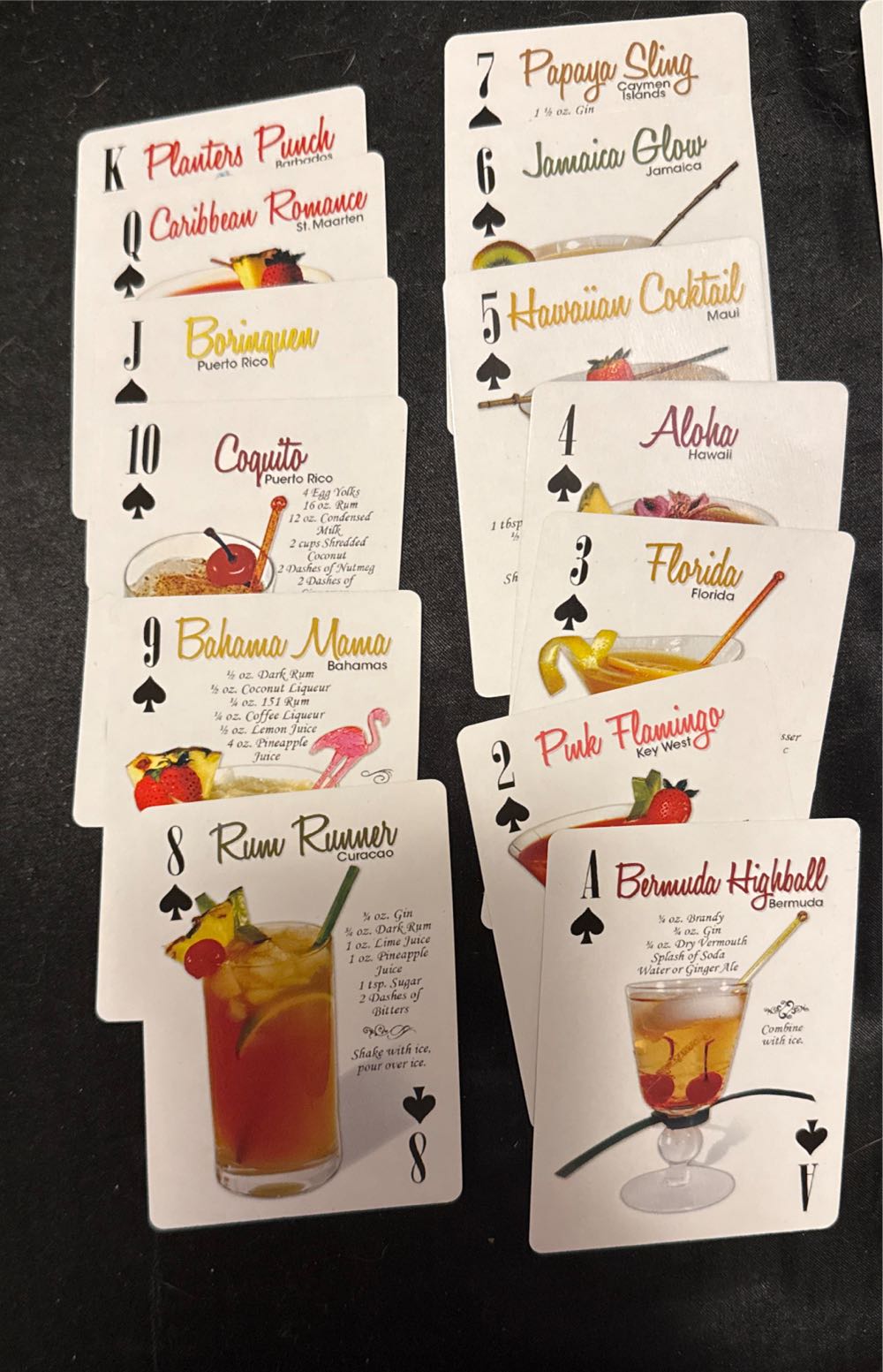 Tropical Drinks Recipe Playing Cards  board game collectible [Barcode 739138080027] - Main Image 2