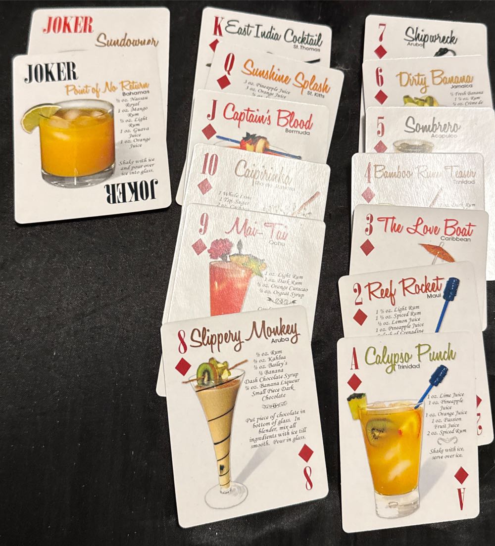 Tropical Drinks Recipe Playing Cards  board game collectible [Barcode 739138080027] - Main Image 4