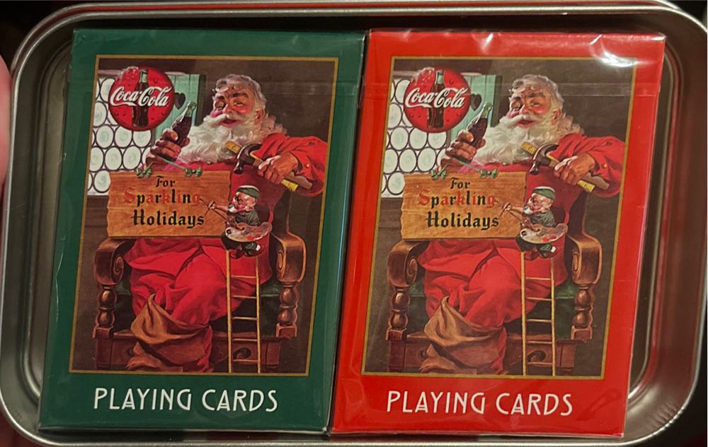 Coca Cola Nostalgia Playing Cards 1998 Santa  board game collectible [Barcode 073854004432] - Main Image 3