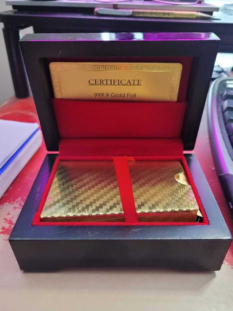 Real Gold Foil Playing Cards   board game collectible - Main Image 2