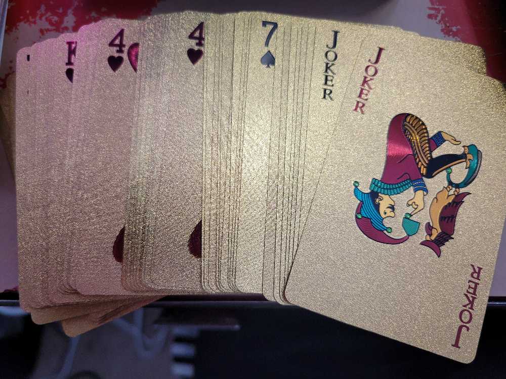 Real Gold Foil Playing Cards   board game collectible - Main Image 4