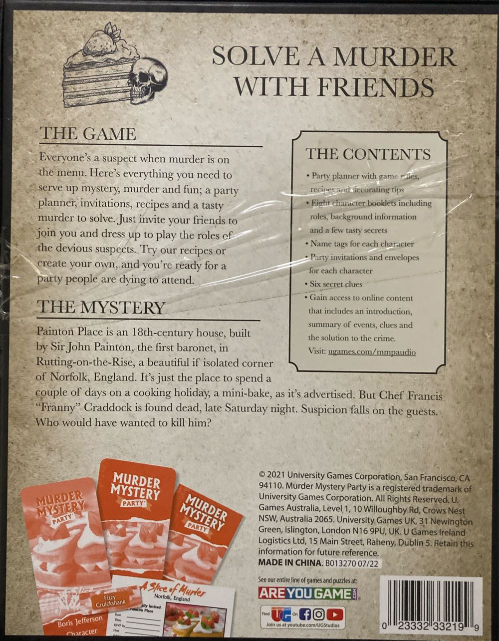Murder Mystery: A Slice Of Murder  (6 to 8) board game collectible [Barcode 023332332199] - Main Image 2