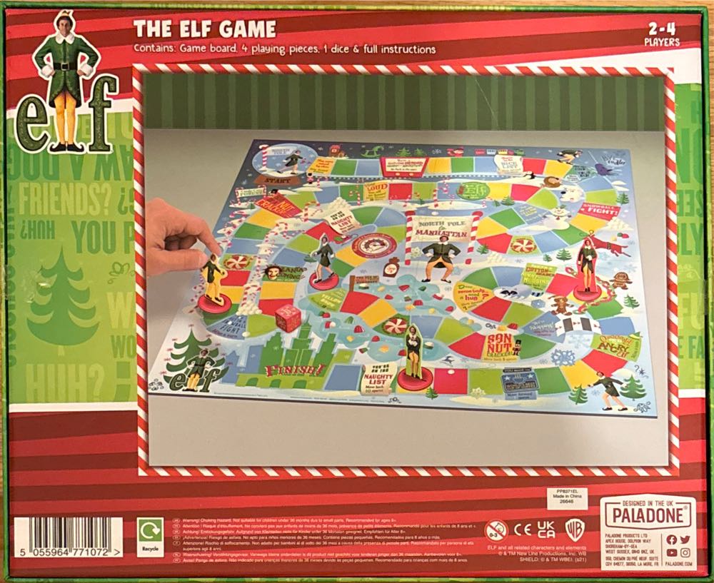 Paladone Buddy The Elf Game 2-4 Players Ages 8 Christmas Board Game Officially Licensed Elf Movie Merchandise  (2-4) board game collectible [Barcode 5055964771072] - Main Image 2
