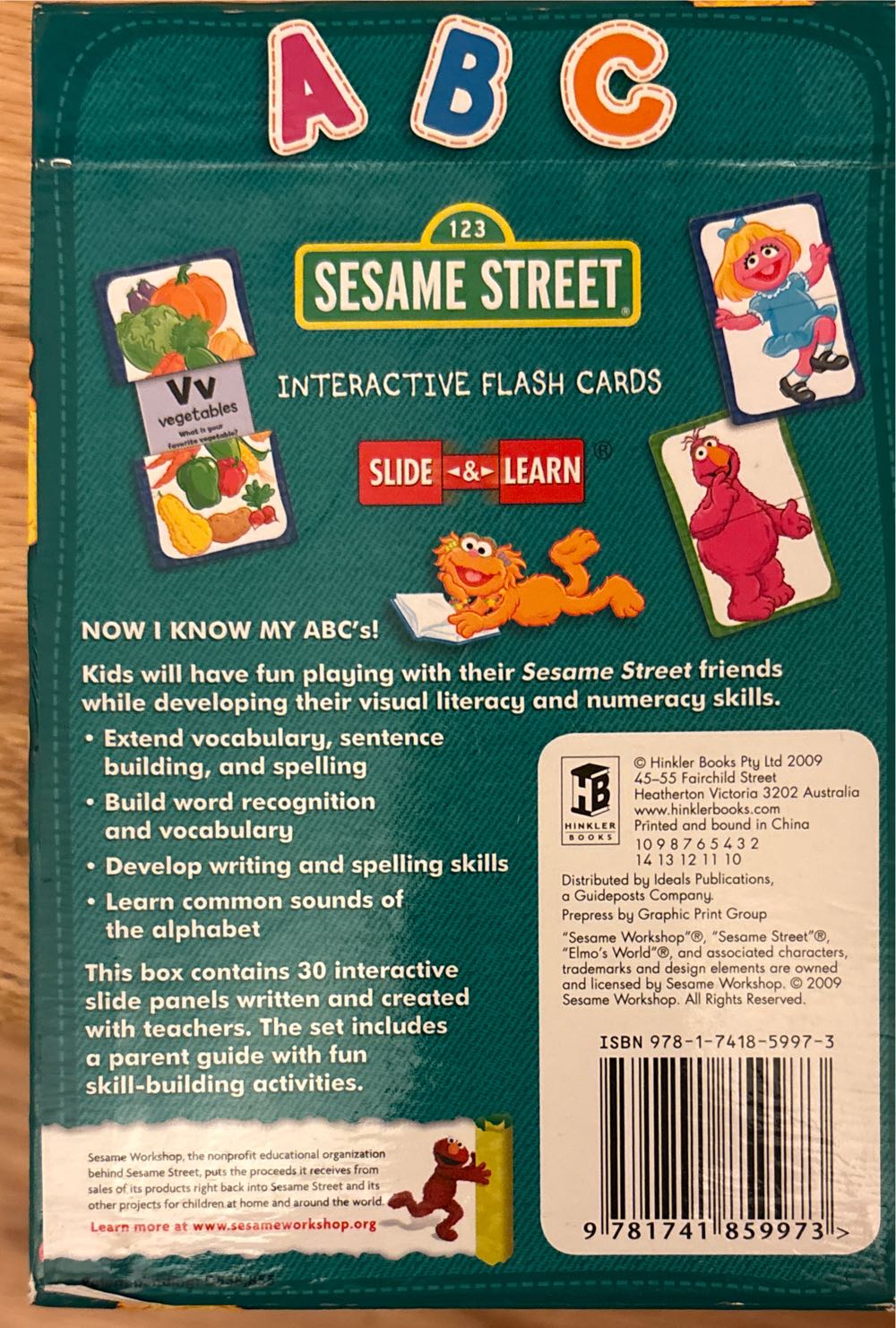 A B C Interactive Flash Cards Sesame Street Slide & Learn  board game collectible [Barcode 9781741859973] - Main Image 2