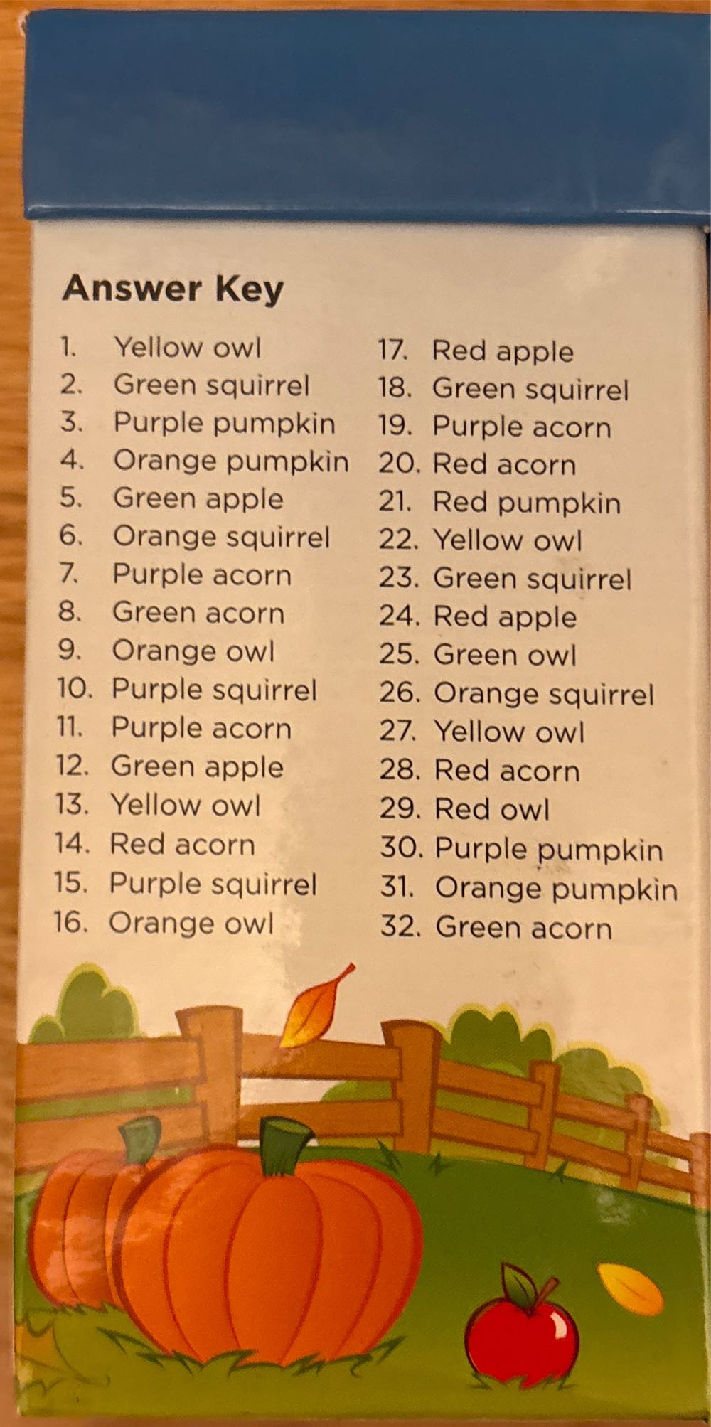 Deluxe Fall Counters Set Counting ...  (1) board game collectible [Barcode 9780545873383] - Main Image 2