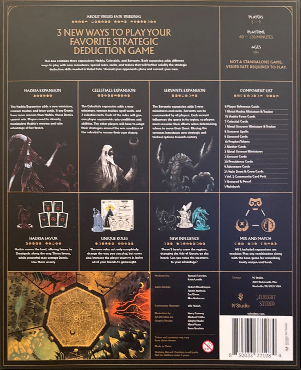 Veiled Fate: Tribunal  board game collectible [Barcode 850033771084] - Main Image 2