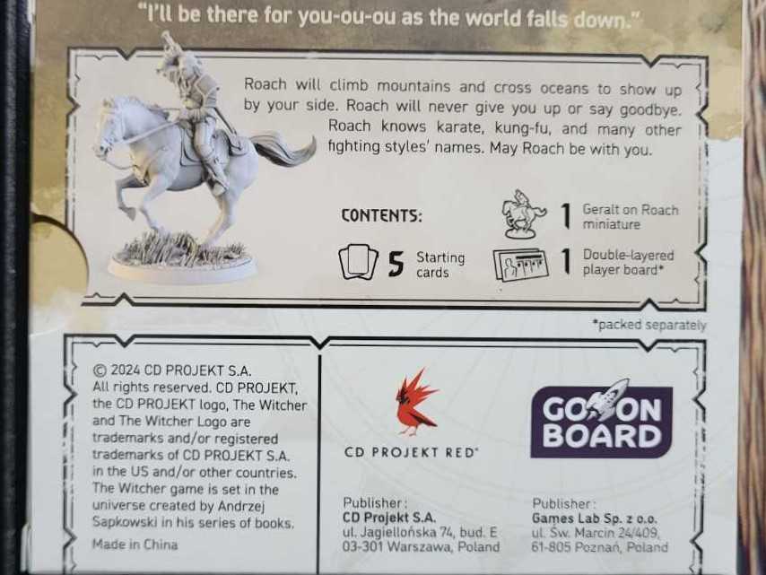 The Witcher Path Of Destiny: Geralt On Roach  board game collectible [Barcode 5905289602080] - Main Image 2