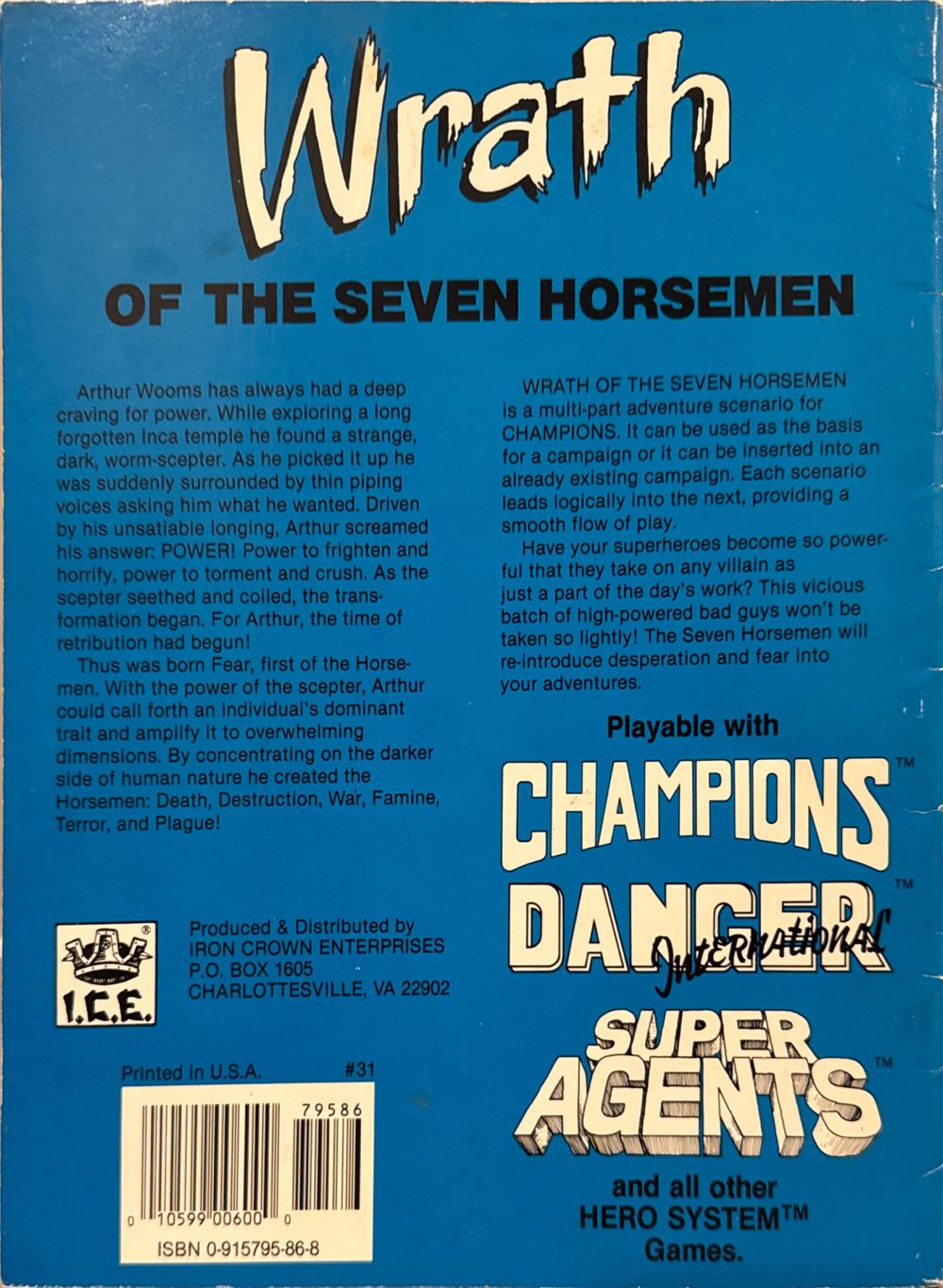 Wrarh Of The Seven Horsemen  board game collectible - Main Image 2
