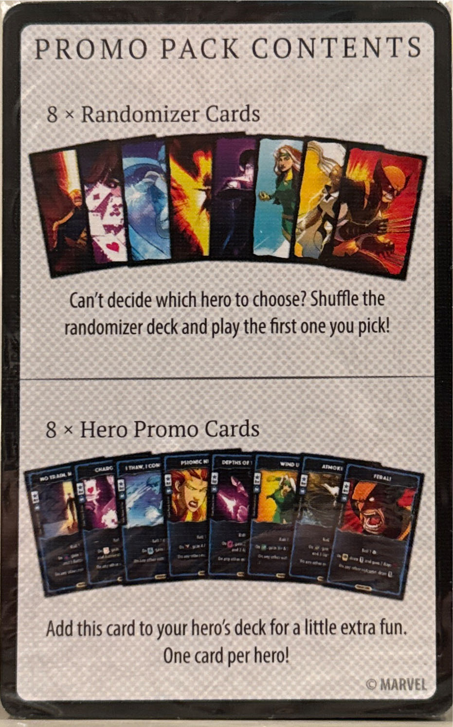 Dice Throne: Marvel X Men - Promo Card Set  board game collectible [Barcode 700304159182] - Main Image 2