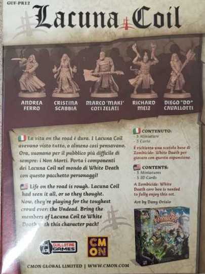 Zombicide Fantasy: Lacuna Coil Character Pack  board game collectible [Barcode 889696019240] - Main Image 2