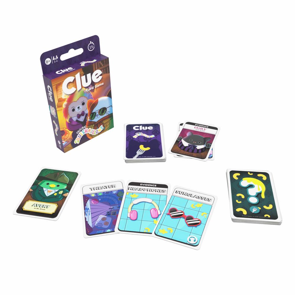 Clue Cards: CLUE® CARD GAME: ORIGINAL SQUISHMALLOWS™ Edition  (3-4) board game collectible [Barcode 700304459862] - Main Image 3