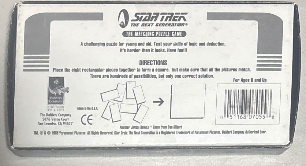 Star Trek The Next Generation Matching Puzzle  board game collectible [Barcode 051168070558] - Main Image 2