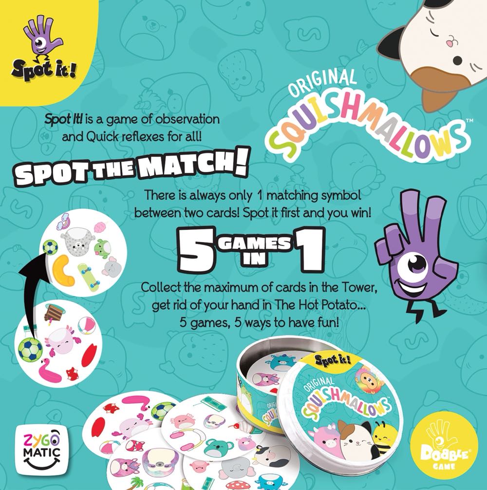 Spot It! Squishmallows (2–8 players | 4+ | *5–15 min.)  (2–8) board game collectible - Main Image 2