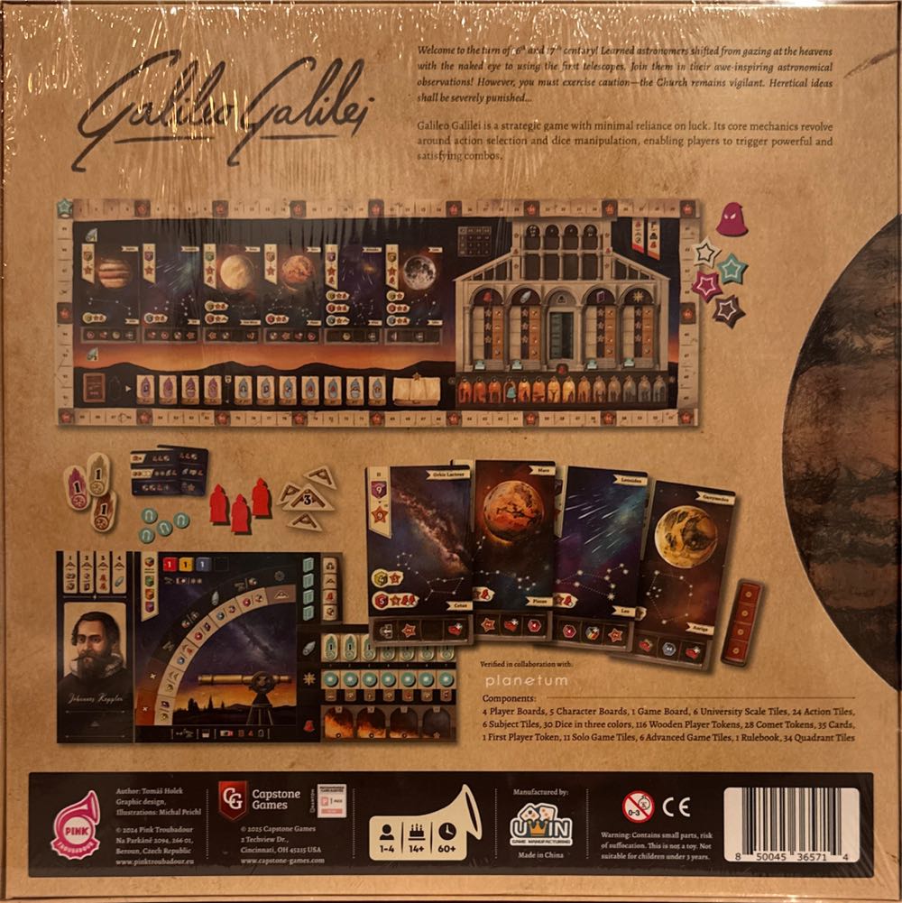 Galileo Galilei  (1-4) board game collectible [Barcode 850045365714] - Main Image 2