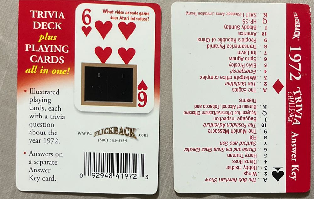 Trivia 1972  board game collectible [Barcode 092948419723] - Main Image 2