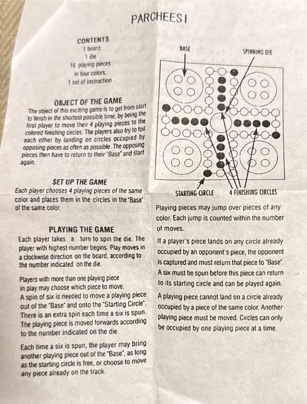 Parcheesi- Mini/travel  board game collectible - Main Image 2