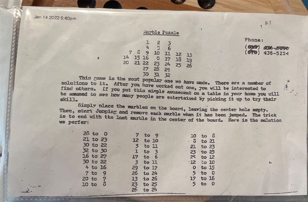 Marble Puzzle  board game collectible - Main Image 2