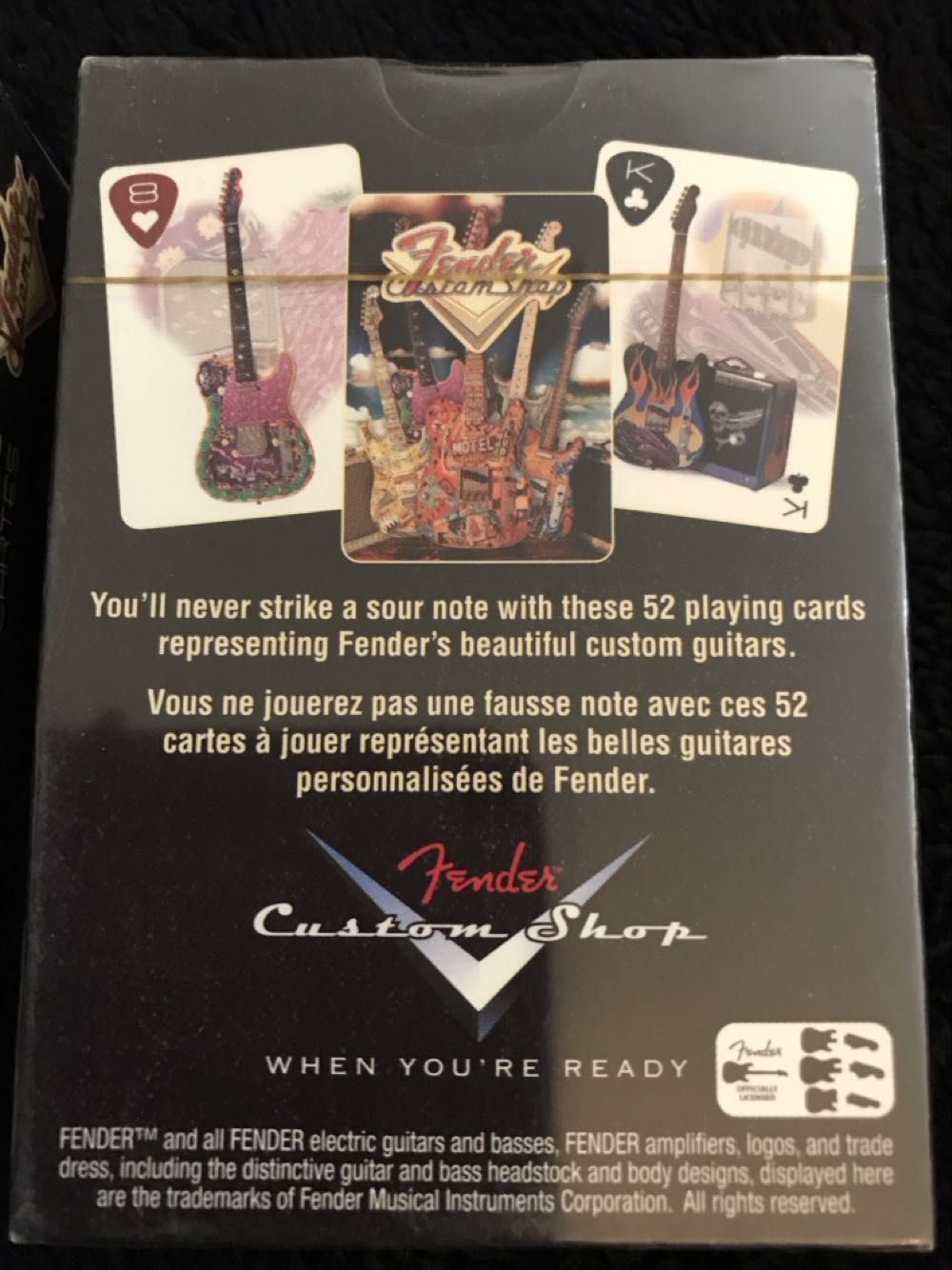 Fender Custom Shop Playing Cards  board game collectible [Barcode 184709522206] - Main Image 2