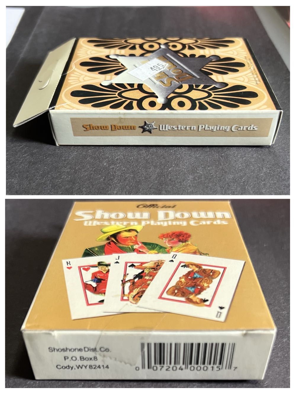 Show Down Western Playing Cards  board game collectible [Barcode 007204000157] - Main Image 3